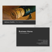 Elegant Chic Wine Fles Salesman Salesperson Visitekaartje (Voorkant / Achterkant)