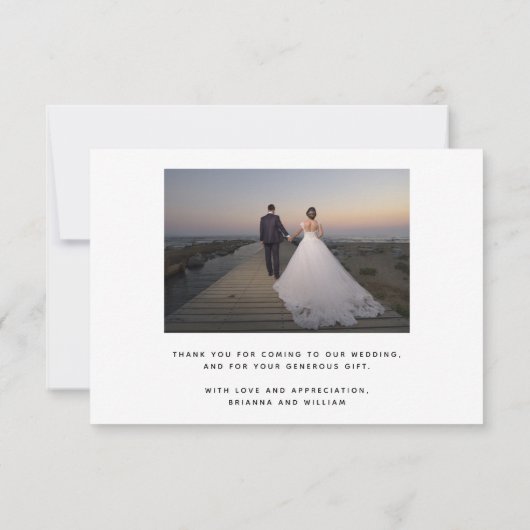 Elegant Chic WinterGreen Gold Hartelijk dank Bedankkaart (Achterkant)