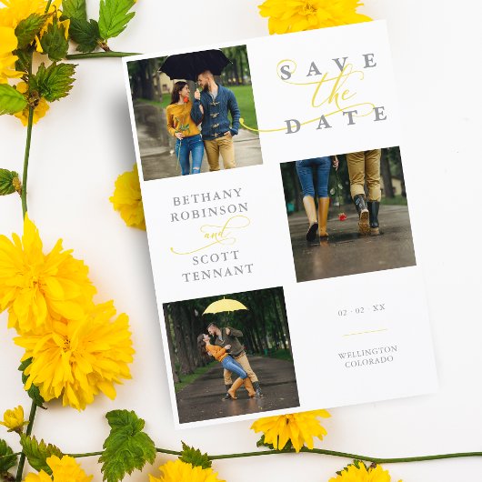 Elegant Chic Yellow 3 Foto's Verfijnd huwelijk