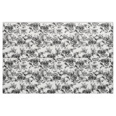 Elegant chic  zwart wit bloempatroon stof (Fat Quarter)