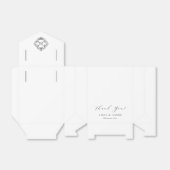 Elegant Chic | Zwart-wit monogram voor doos Bedankdoosjes (Uitgevouwen)