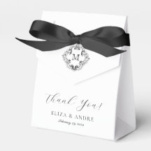 Elegant Chic | Zwart-wit monogram voor doos