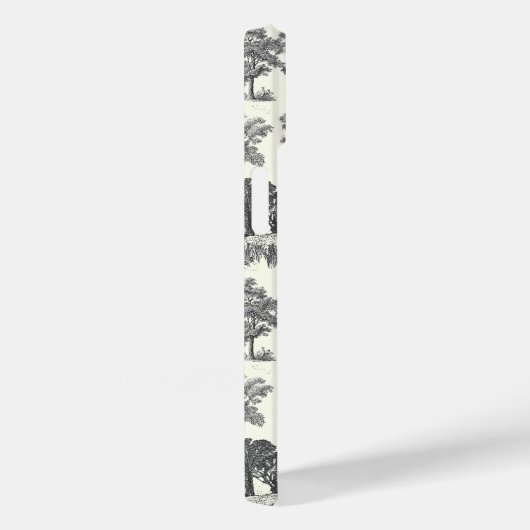 Elegant  Chic Zwart Wit Paard Toile Case-Mate iPhone Case (Achterkant / Rechts)