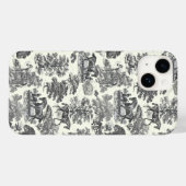 Elegant Chic Zwart Wit Paard Toile Case-Mate iPhone Case (Achterkant (horizontaal))