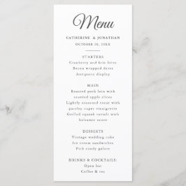 Elegant Chic Zwart Wit Toile Herten Menu