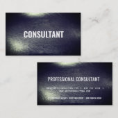 Elegant chic zwarte lederen professionele ondernem visitekaartje (Voorkant / Achterkant)