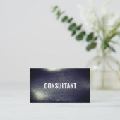 Elegant chic zwarte lederen professionele ondernem visitekaartje (Staand voorkant)