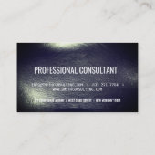Elegant chic zwarte lederen professionele ondernem visitekaartje (Achterkant)