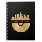 Elegant Chicago Illinois Skyline Vinyl Notitieboek (Voorkant)