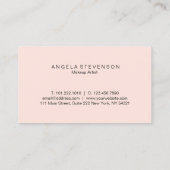 Elegant chick blush roze lippen logo make-up kunst visitekaartje (Achterkant)
