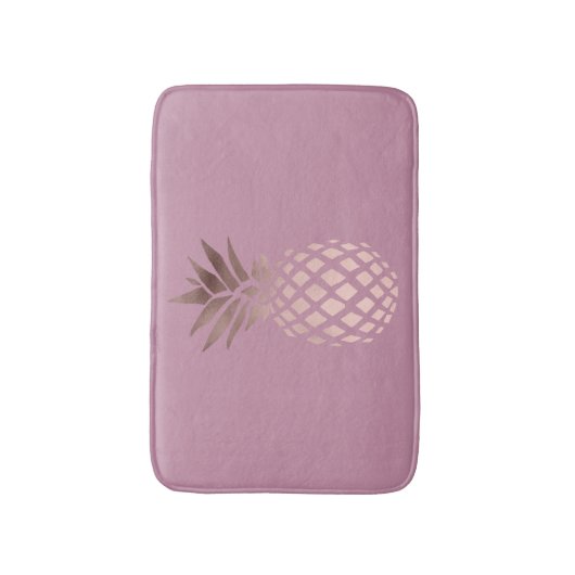 elegant chick clear roos Gold tropische anananas Badmat (Voorkant Verticaal)