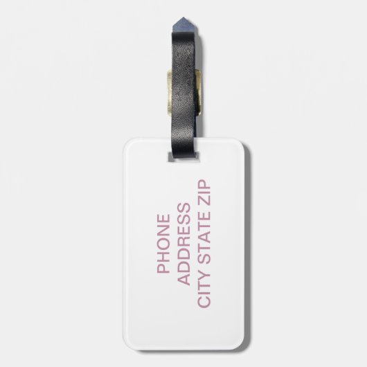 elegant chick clear roos Gold tropische anananas Bagagelabel (Achterkant verticaal)