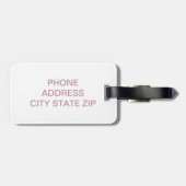 elegant chick clear roos Gold tropische anananas Bagagelabel (Achterkant horizontaal)