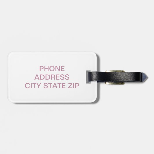 elegant chick clear roos Gold tropische anananas Bagagelabel (Achterkant horizontaal)