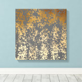 elegant chick faux goud en grijze penseelstreken canvas afdruk (Insitu (Houten vloer))