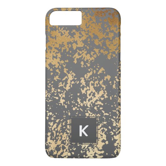 elegant chick faux goud en grijze penseelstreken Case-Mate iPhone case (Achterkant)