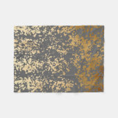 elegant chick faux goud en grijze penseelstreken fleece deken (Voorkant (Horizontaal))