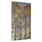 elegant chick faux goud en grijze penseelstreken klembord (Rechts)
