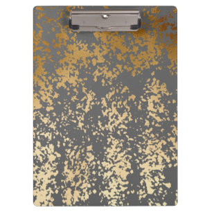 elegant chick faux goud en grijze penseelstreken klembord