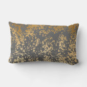 elegant chick faux goud en grijze penseelstreken kussen (Achterkant)