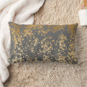 elegant chick faux goud en grijze penseelstreken kussen (Deken)