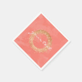 elegant chick faux goudbruine pushstrokken servet (Hoek)