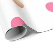 elegant chick faux gouden grijze roze confetti sti cadeaupapier (Rol Hoek)