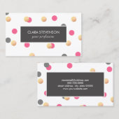 elegant chick faux gouden grijze roze confetti sti visitekaartje (Voorkant / Achterkant)
