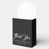 Elegant Chick Floral Black en White Photography Bedankdoosjes (Geopend)