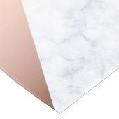 Elegant chick geometrisch wit marmer roos goud korte tafelloper (Hoek)