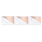 Elegant chick geometrisch wit marmer roos goud korte tafelloper (Horizontaal)