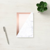 Elegant chick geometrisch wit marmer roos goud post-it® notes (Kantoor)