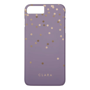 elegant chick glam roos gold confetti stippen viol Case-Mate iPhone case