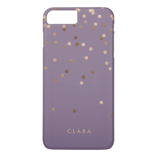 elegant chick glam roos gold confetti stippen viol Case-Mate iPhone case (Achterkant)