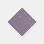 elegant chick glam roos gold confetti stippen viol servetten (Hoek)