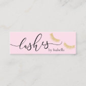 Elegant chick Gold glitter roze zweepslagen Mini Visitekaartje (Voorkant)