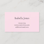 Elegant chick Gold glitter roze zweepslagen Visitekaartje (Achterkant)