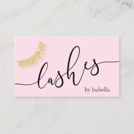 Elegant chick Gold glitter roze zweepslagen Visitekaartje