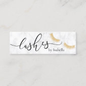 Elegant chick goudglitter marmer mini visitekaartje (Voorkant)