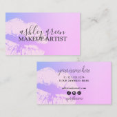 Elegant chick gradiënt paarse lippen make-up kunst visitekaartje (Voorkant / Achterkant)