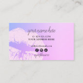 Elegant chick gradiënt paarse lippen make-up kunst visitekaartje (Achterkant)