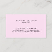 Elegant chick lila paarse lippen logo artiest visitekaartje (Achterkant)