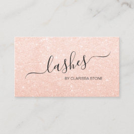 Elegant chick modern roos goudglitter zweeft visitekaartje