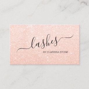 Elegant chick modern roos goudglitter zweeft visitekaartje