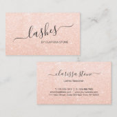 Elegant chick modern roos goudglitter zweeft visitekaartje (Voorkant / Achterkant)