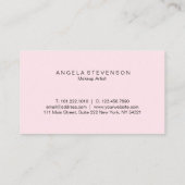 Elegant chick pastel roze lippen logo visitekaartje (Achterkant)