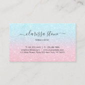 Elegant chick roos gold aqua glitter make-up artie visitekaartje (Achterkant)