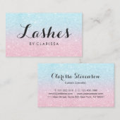 Elegant chick roos Gold aqua glitter zweeft Visitekaartje (Voorkant / Achterkant)