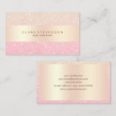 Elegant chick roos Gold glitter style consultant Visitekaartje (Voorkant / Achterkant)