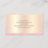 Elegant chick roos Gold glitter style consultant Visitekaartje (Achterkant)